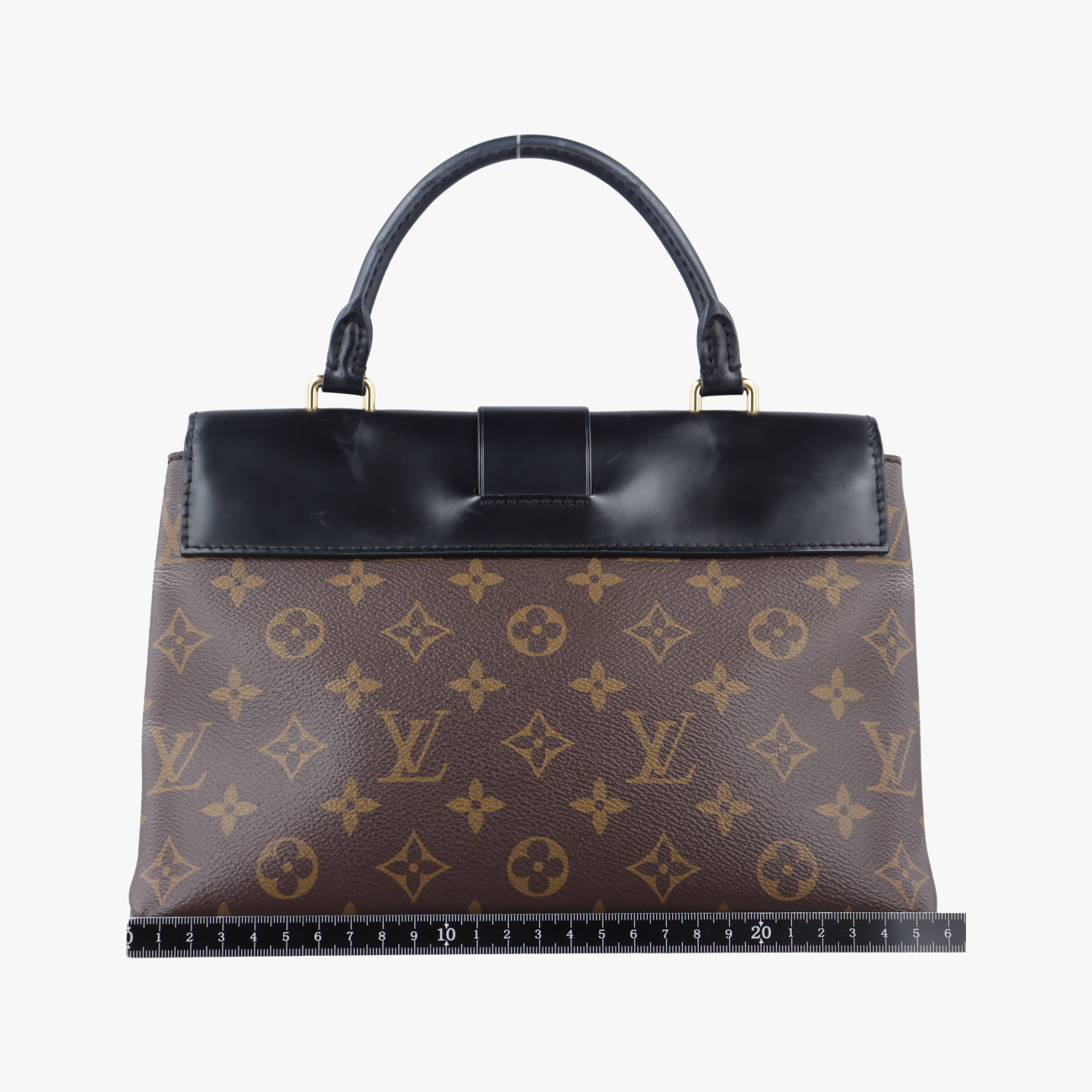 Secondhand Louis Vuitton One-handle Flap MM　　 brown×black Monogram Canvas×calf leather M43125 shoulderbag | stylenewstar