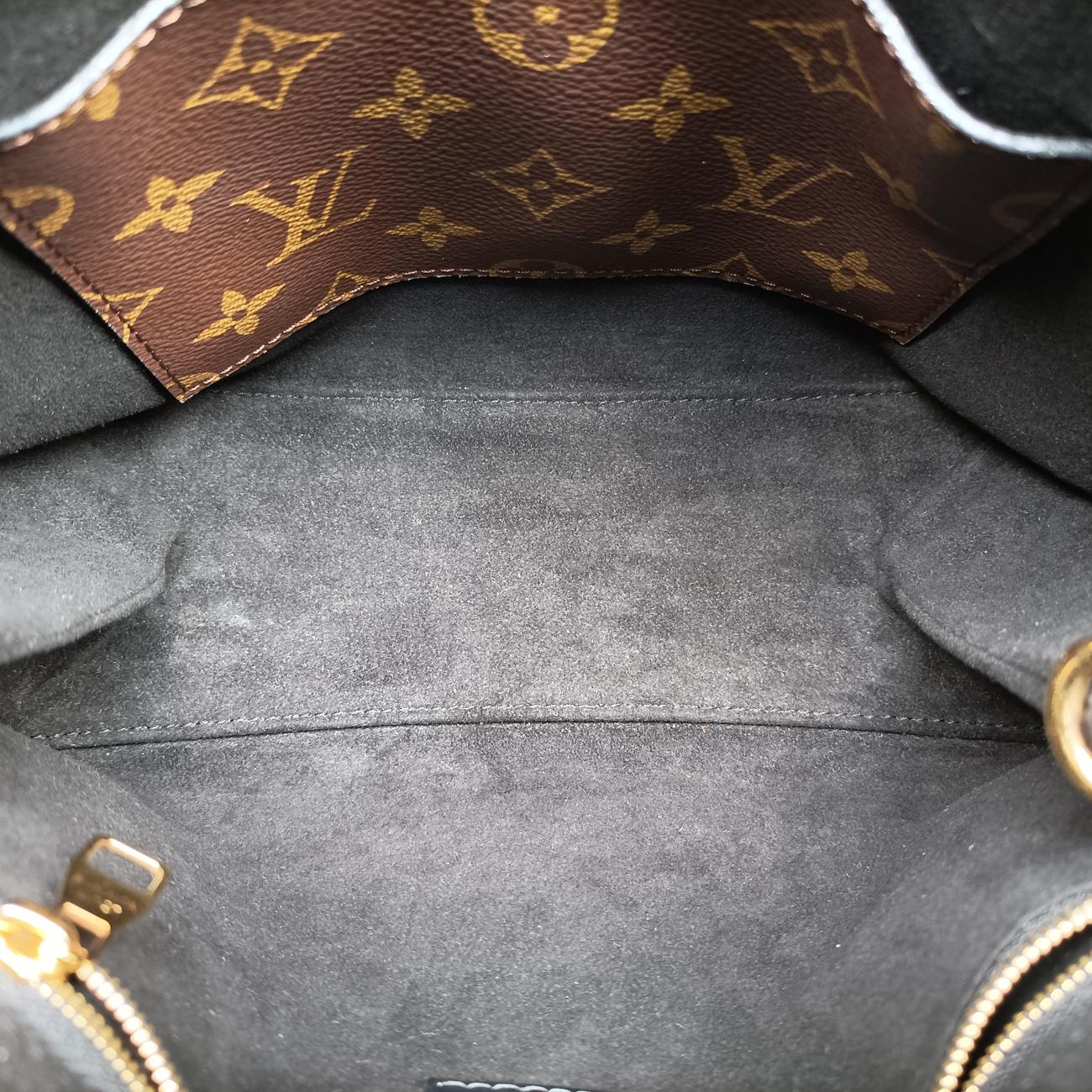 Secondhand Louis Vuitton One-handle Flap MM　　 brown×black Monogram Canvas×calf leather M43125 shoulderbag | stylenewstar