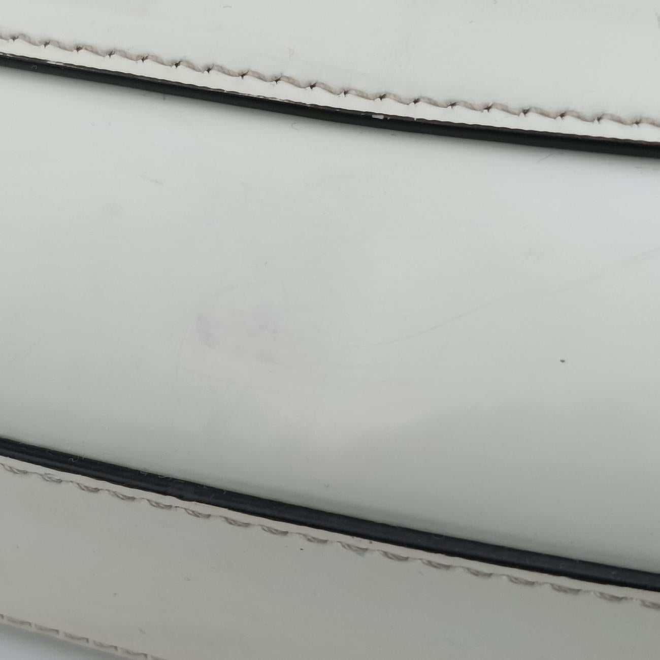 Pre-owned Prada Cleo White Brushed leather  shoulderbag | stylenewstar