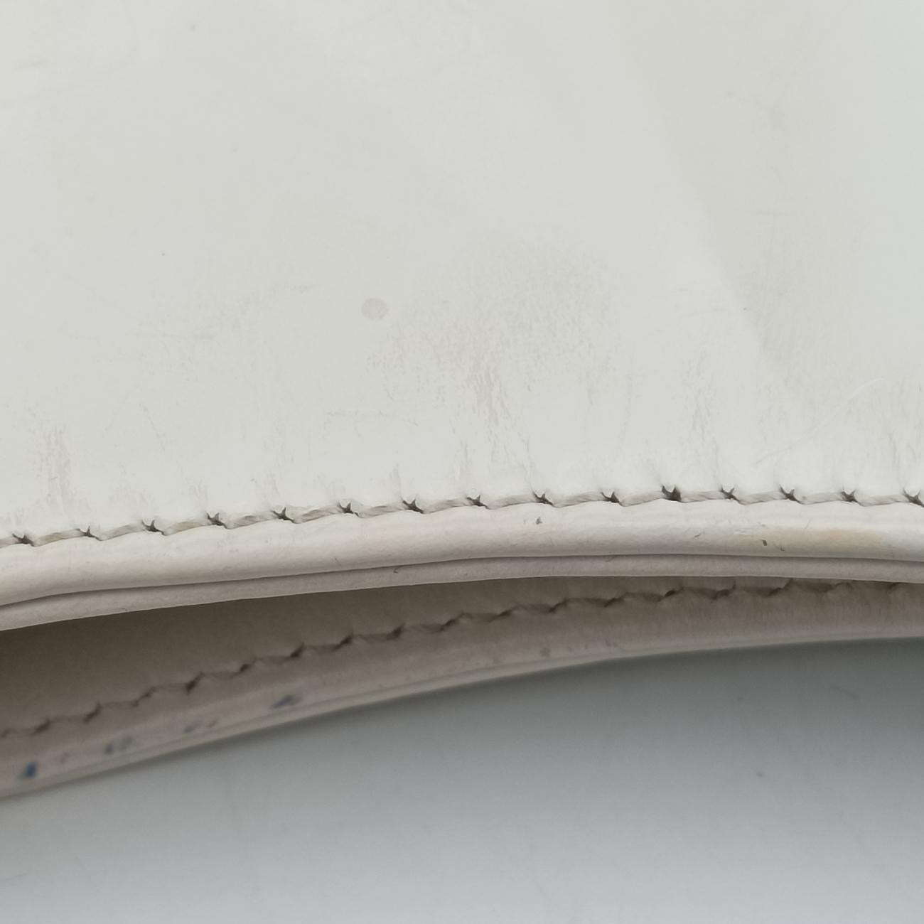 Pre-owned Prada Cleo White Brushed leather  shoulderbag | stylenewstar