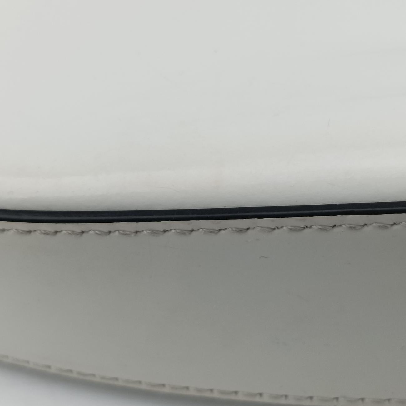 Pre-owned Prada Cleo White Brushed leather  shoulderbag | stylenewstar