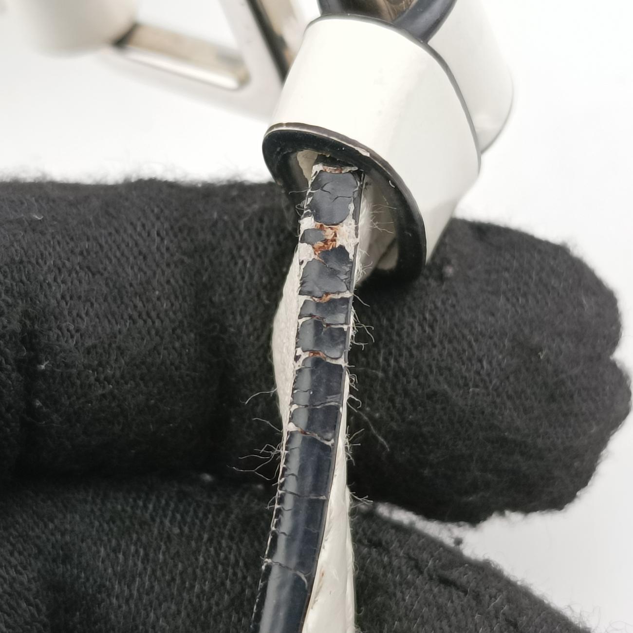 Pre-owned Prada Cleo White Brushed leather  shoulderbag | stylenewstar