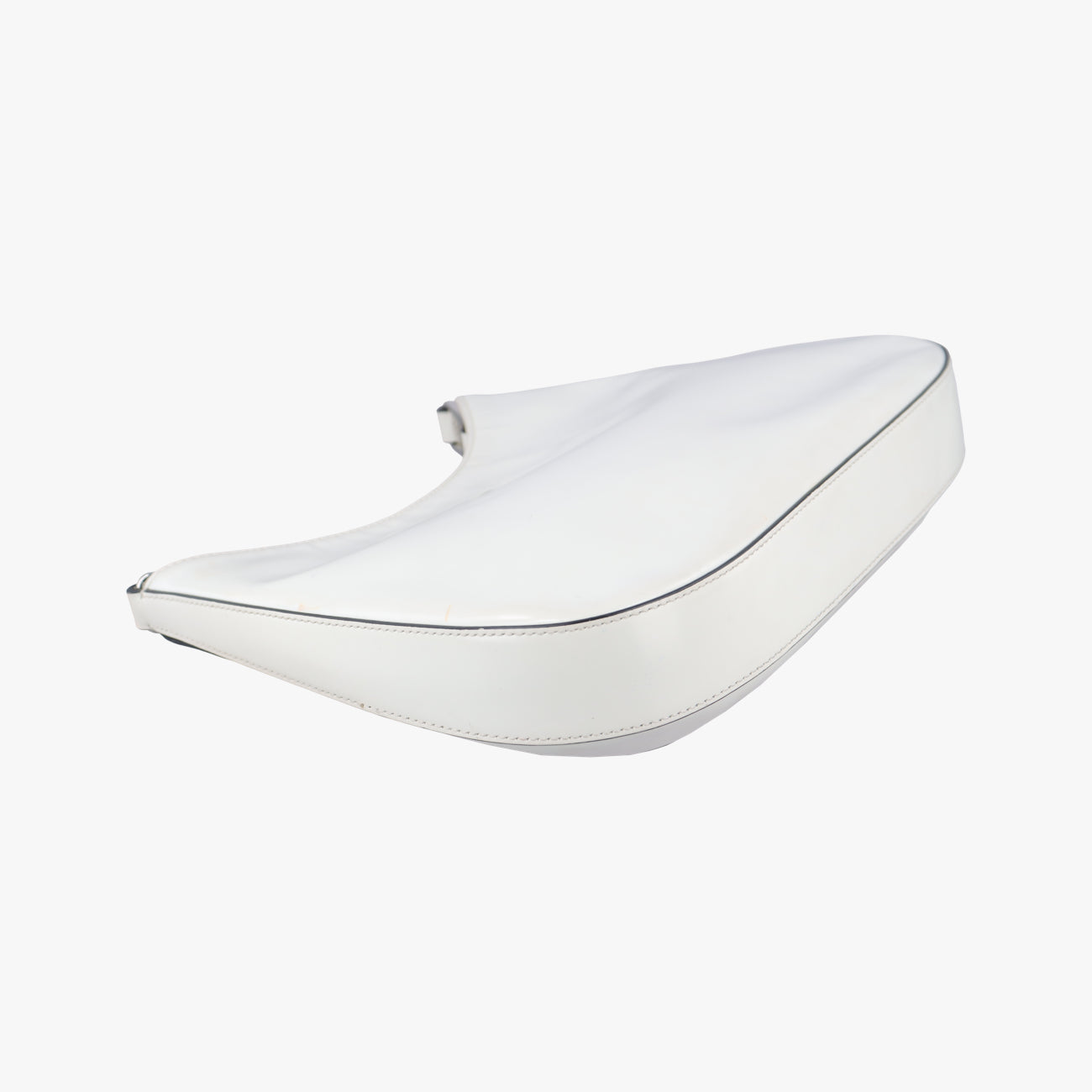 Pre-owned Prada Cleo White Brushed leather  shoulderbag | stylenewstar