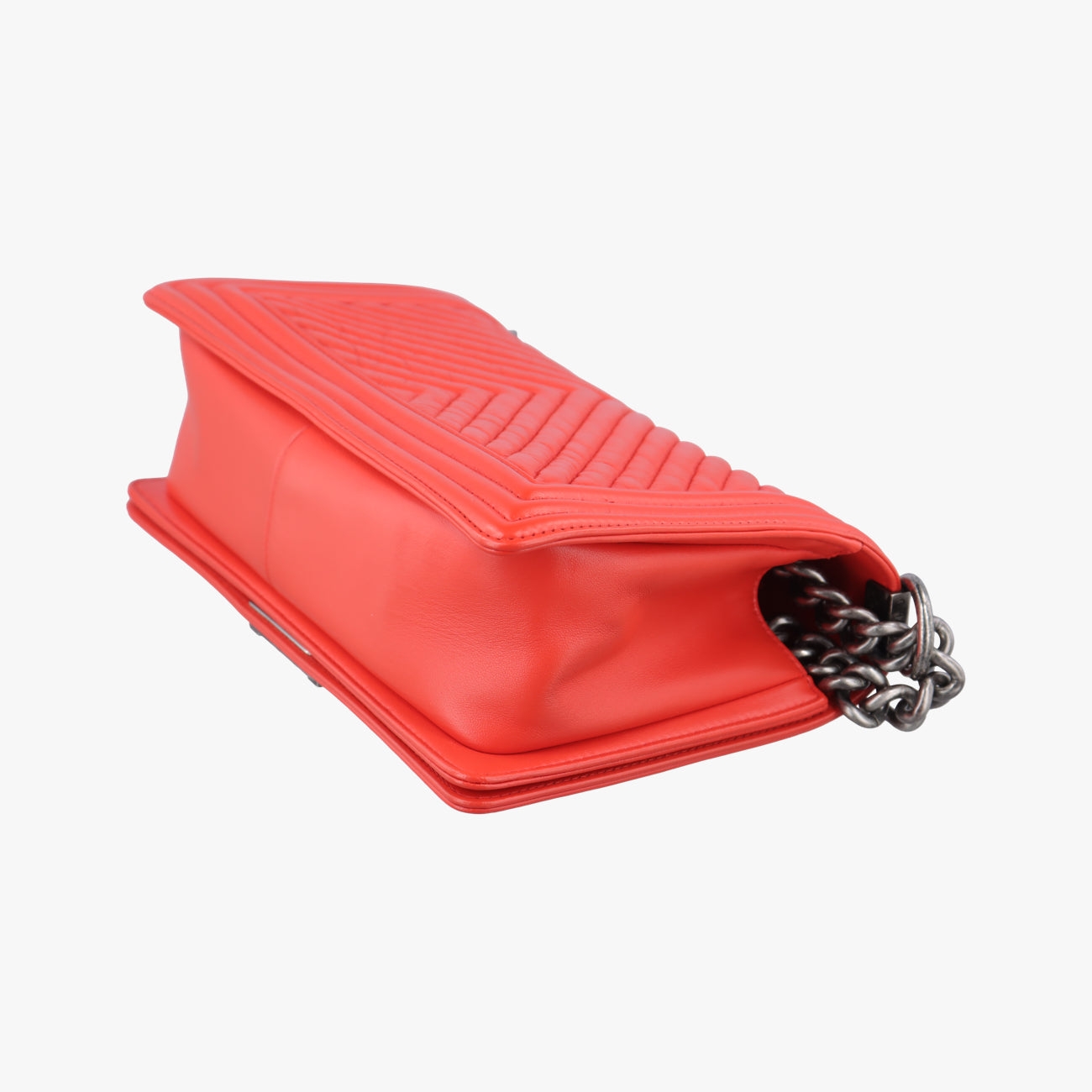 Secondhand Chanel BOY CHANEL Orange lambskin A92828 shoulderbag | stylenewstar