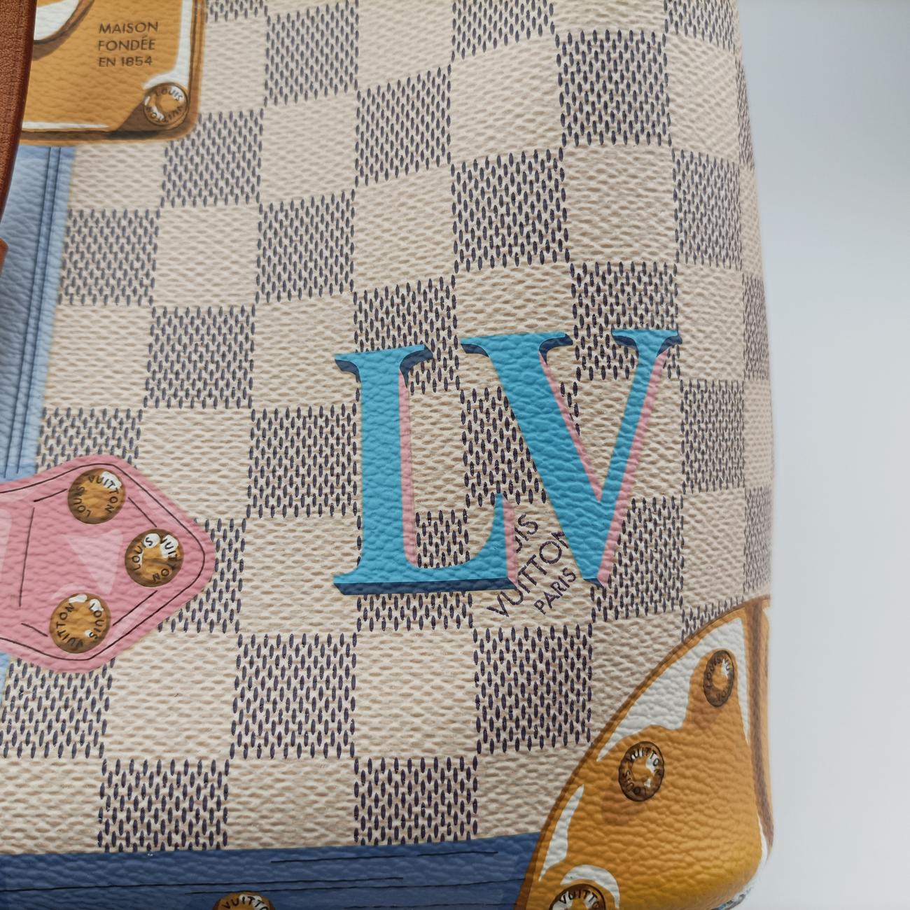 Pre-owned Louis Vuitton NéONOé Summer Trunk Azur×multicolor Damier Canvas N41066 shoulderbag | stylenewstar