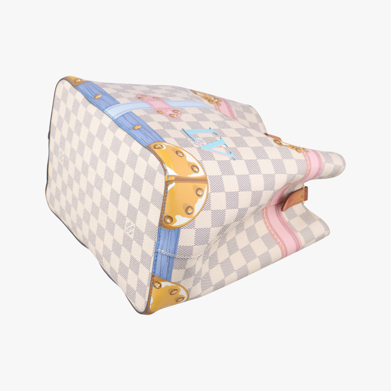 Pre-owned Louis Vuitton NéONOé Summer Trunk Azur×multicolor Damier Canvas N41066 shoulderbag | stylenewstar