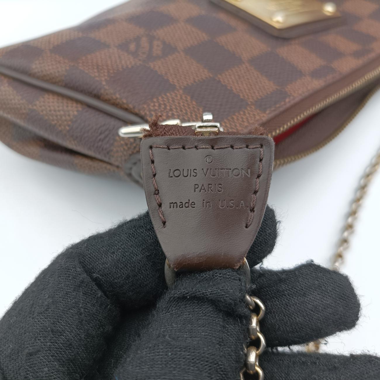 Pre-owned Louis Vuitton Eva Ebene Damier canvas N55213 shoulderbag | stylenewstar