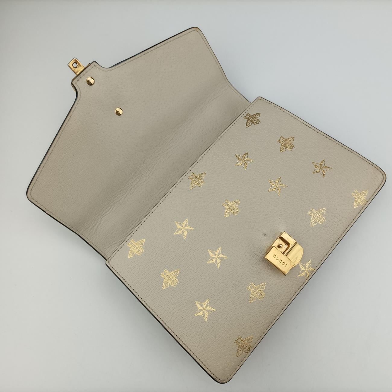 Secondhand Gucci Sylvie Ivory x Navy x Red Leather 524405 shoulderbag | stylenewstar