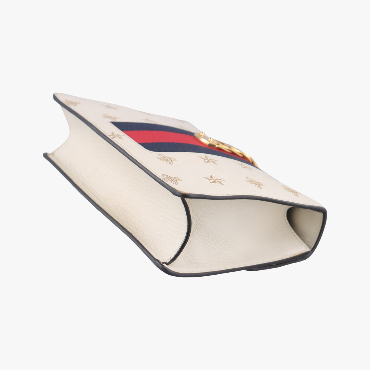 Secondhand Gucci Sylvie Ivory x Navy x Red Leather 524405 shoulderbag | stylenewstar