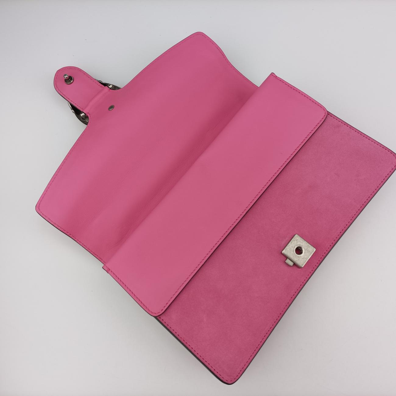 Pre-owned Gucci Dionysus Pink Suede 400249 shoulderbag | stylenewstar