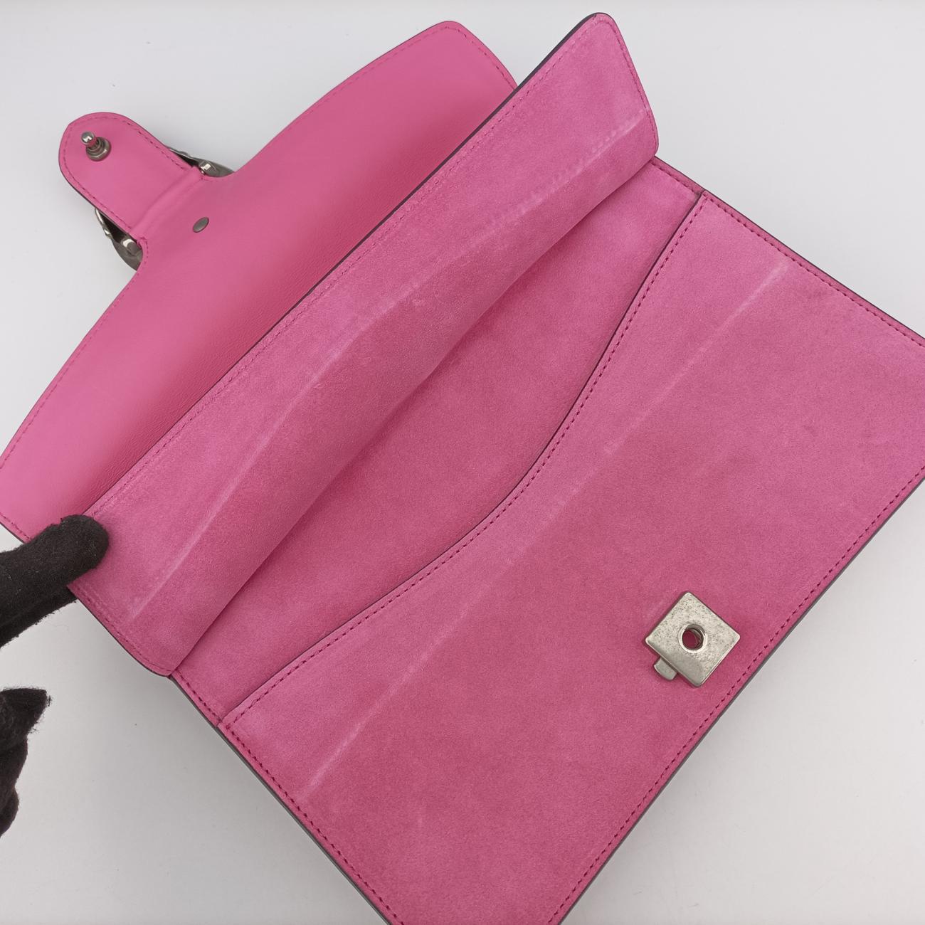Pre-owned Gucci Dionysus Pink Suede 400249 shoulderbag | stylenewstar