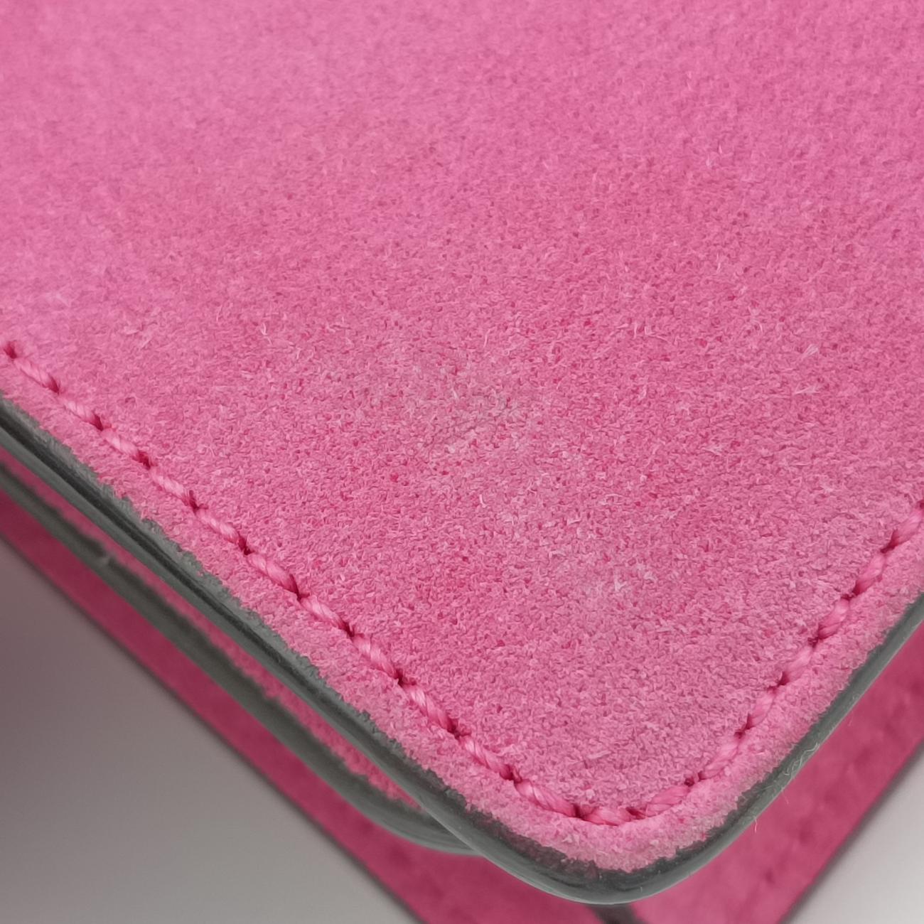 Pre-owned Gucci Dionysus Pink Suede 400249 shoulderbag | stylenewstar