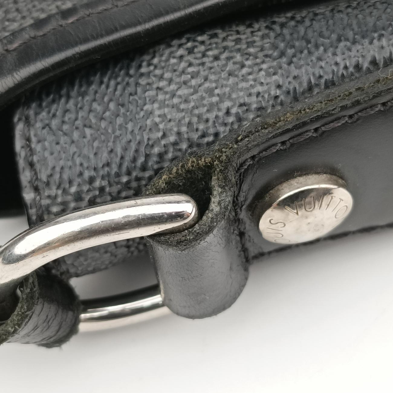 Pre-owned Louis Vuitton DANIEL MM Noir Damier Graphite N58029 shoulderbag | stylenewstar