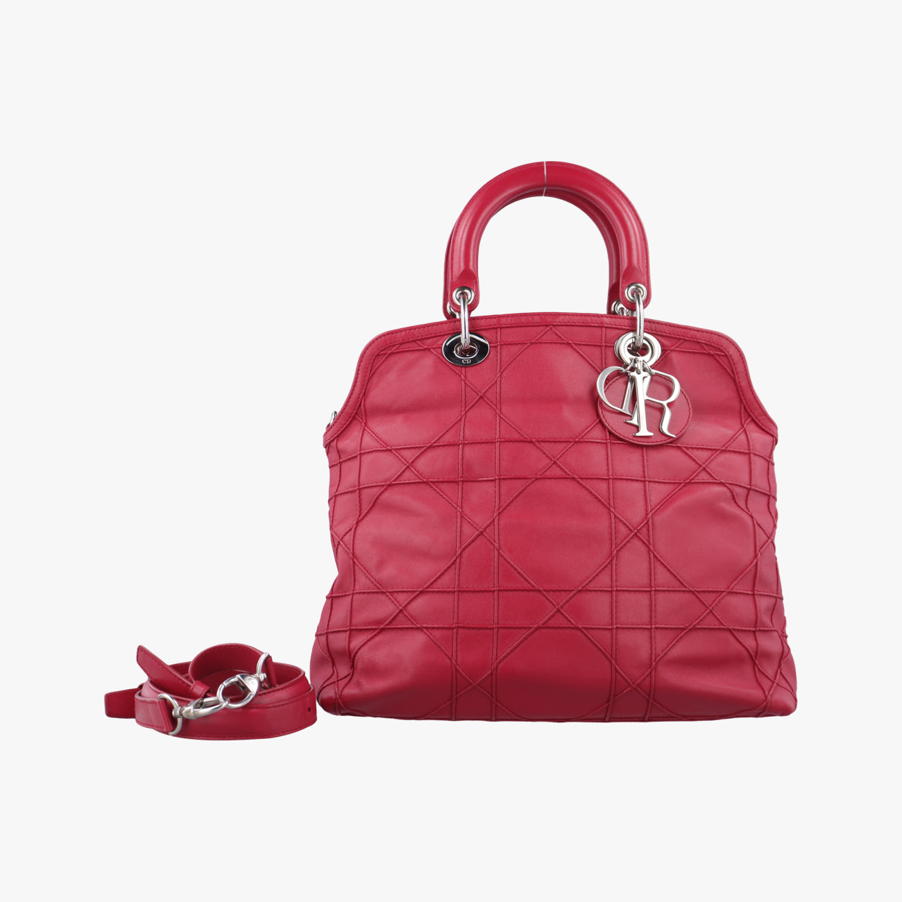 Vintage Christian Dior Granville Red lambskin  shoulderbag | stylenewstar