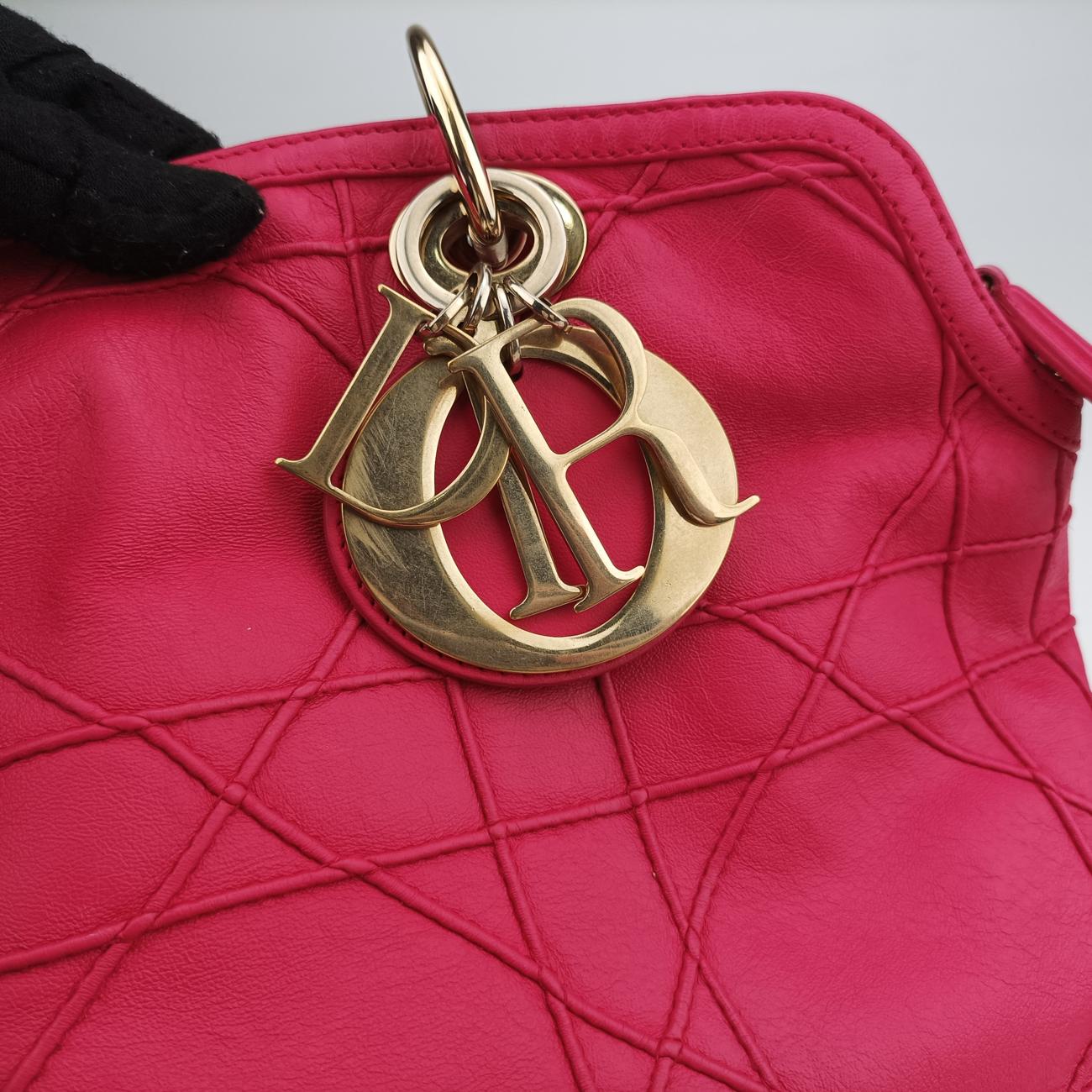 Vintage Christian Dior Granville Rose Red lambskin  shoulderbag | stylenewstar