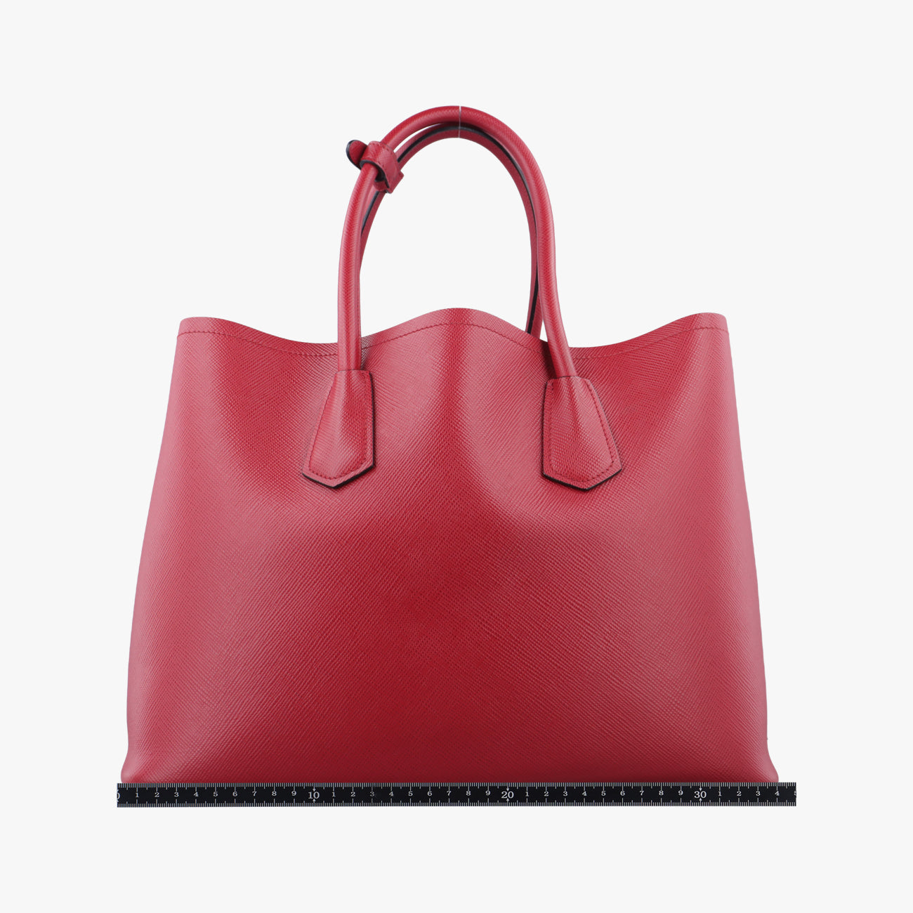 Pre-owned Prada Double Cuir Red SAFFIANO Leather B2756T shoulderbag | stylenewstar