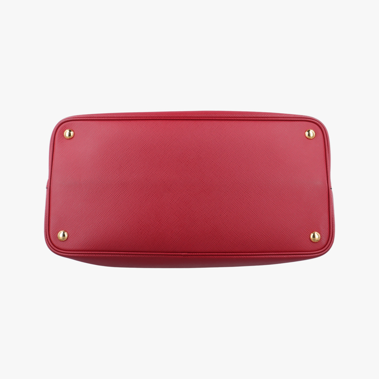 Pre-owned Prada Double Cuir Red SAFFIANO Leather B2756T shoulderbag | stylenewstar