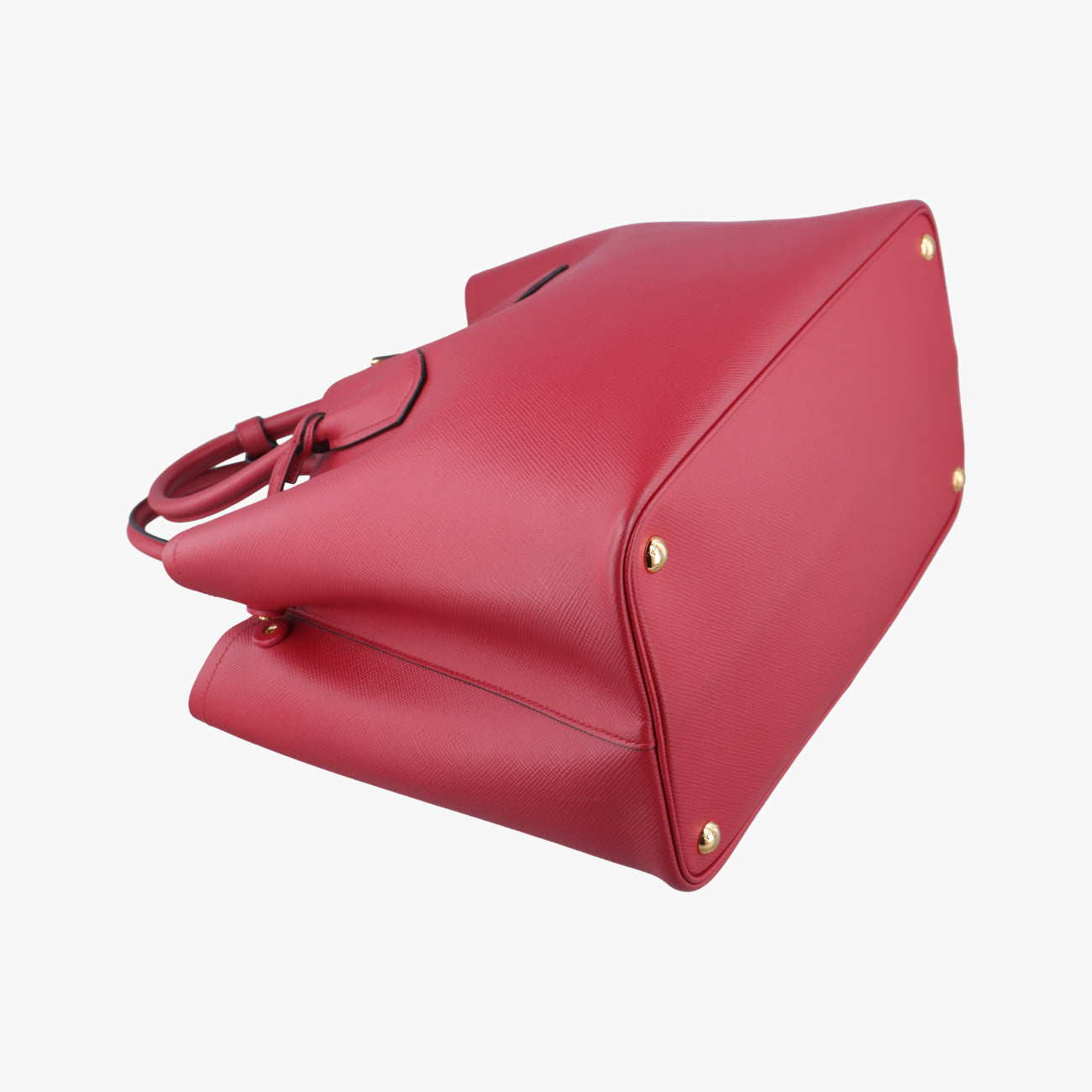 Pre-owned Prada Double Cuir Red SAFFIANO Leather B2756T shoulderbag | stylenewstar
