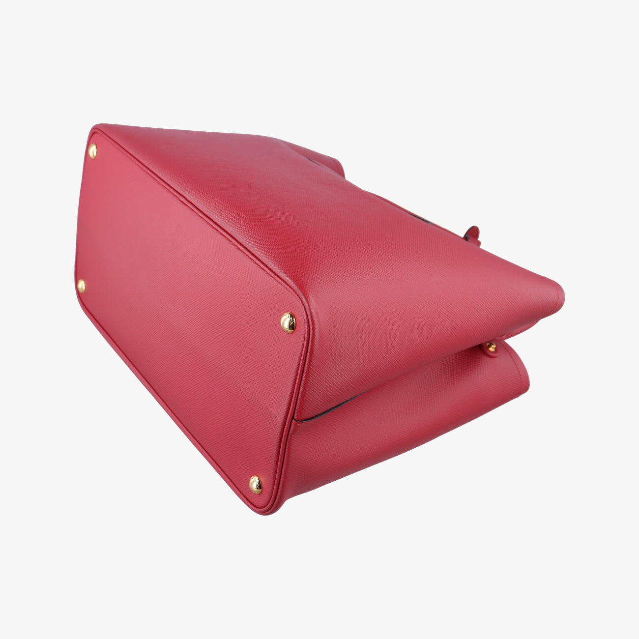 Pre-owned Prada Double Cuir Red SAFFIANO Leather B2756T shoulderbag | stylenewstar