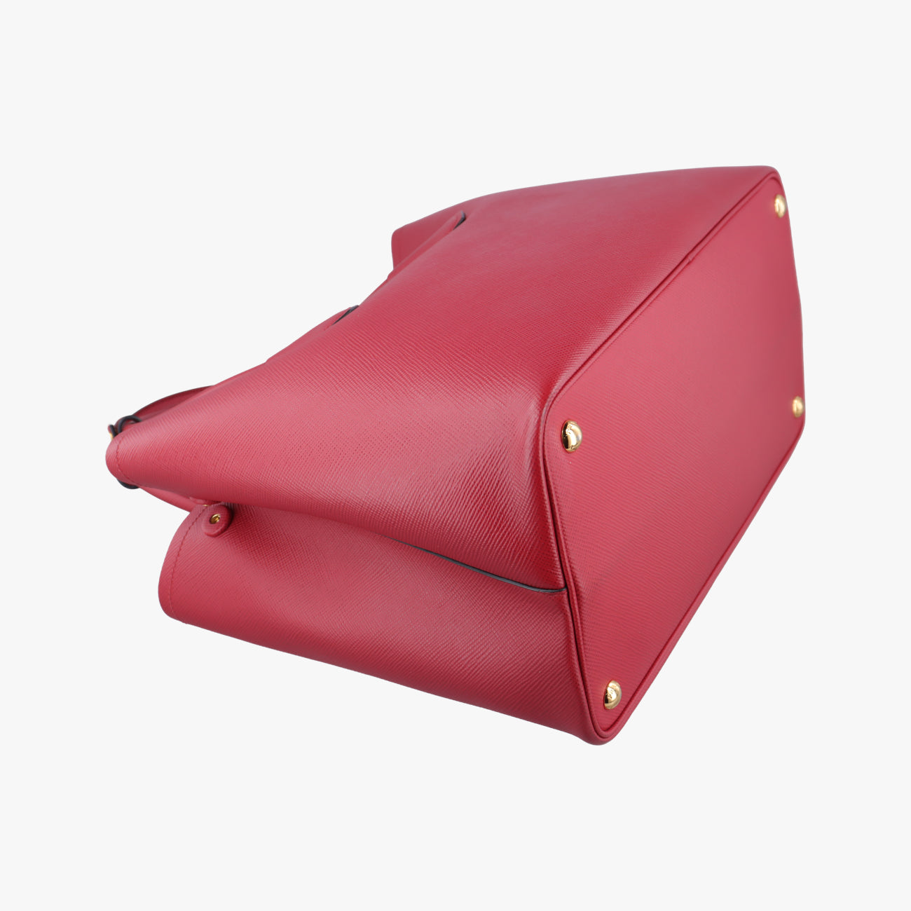 Pre-owned Prada Double Cuir Red SAFFIANO Leather B2756T shoulderbag | stylenewstar