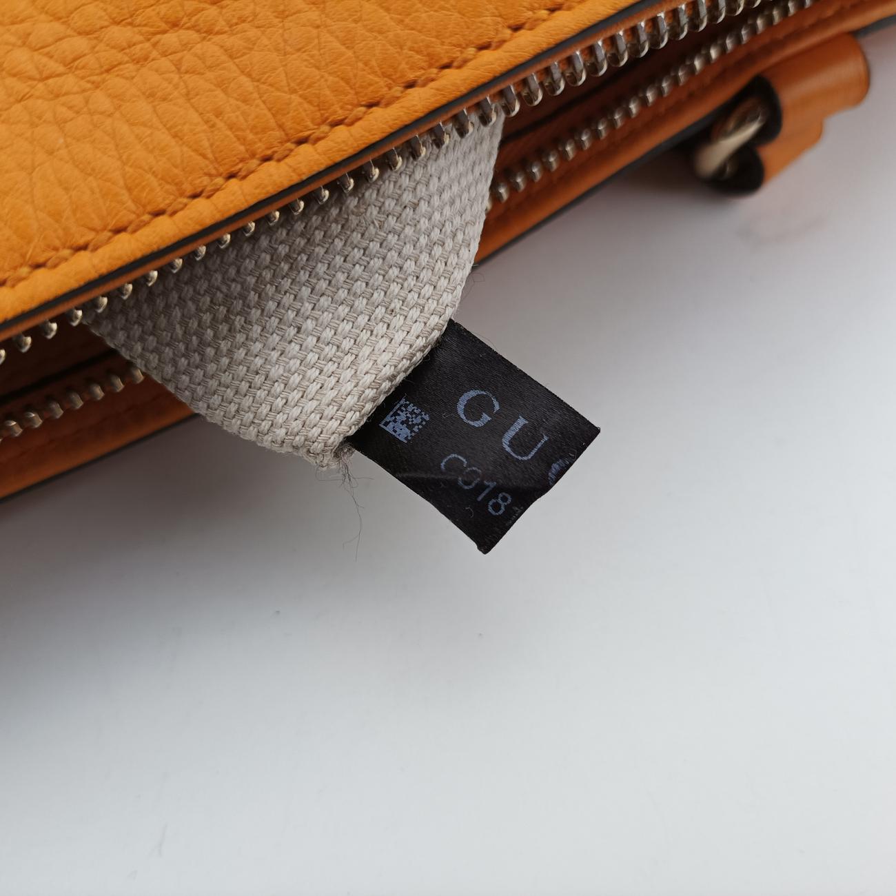 Pre-owned Gucci Soho Orange Leather 369176 shoulderbag | stylenewstar