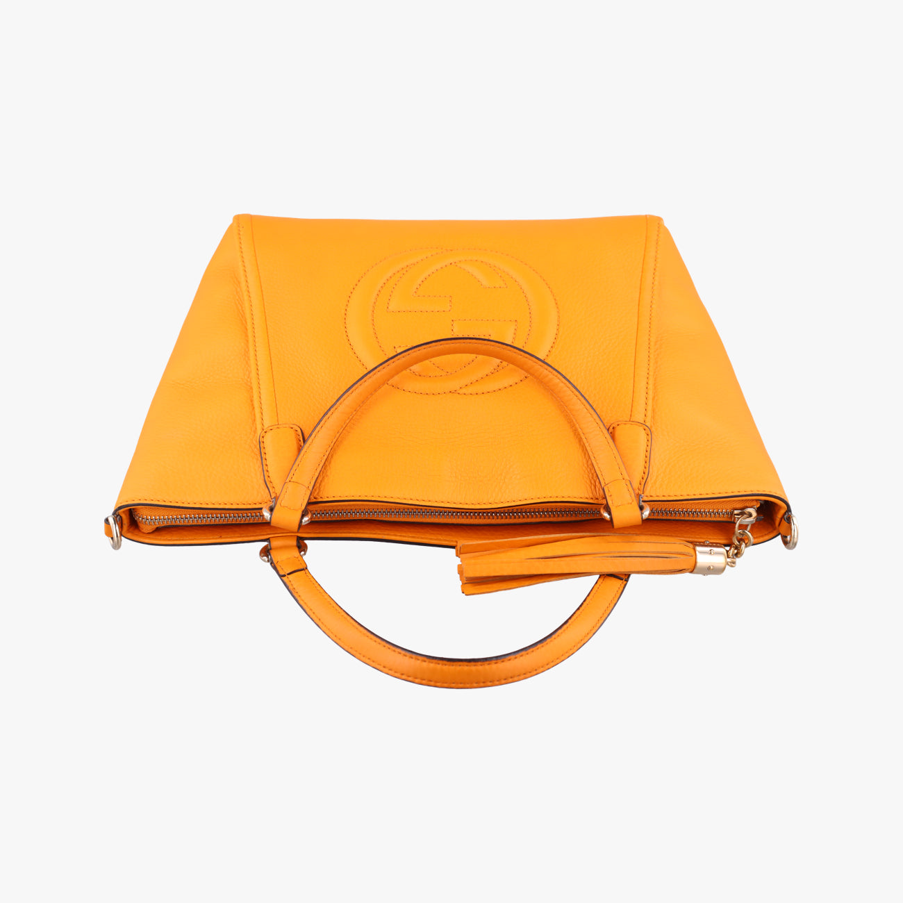 Pre-owned Gucci Soho Orange Leather 369176 shoulderbag | stylenewstar