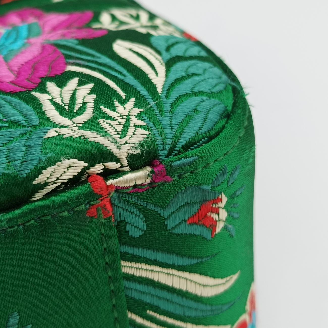 Pre-owned Gucci GG Marmont Green×Multicolour silk 443496 shoulderbag | stylenewstar