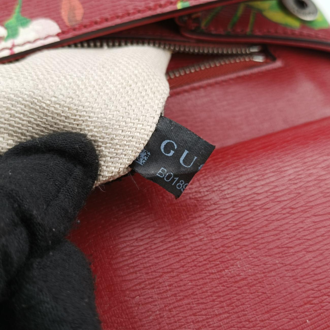 Secondhand Gucci Bamboo Daily Red×Multicolour Leather 392013 shoulderbag | stylenewstar