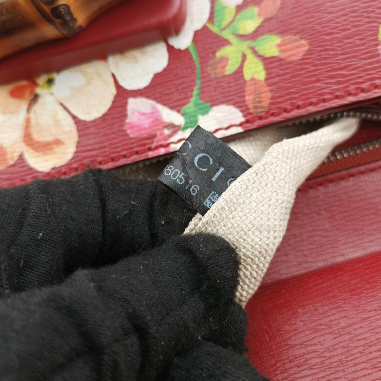 Secondhand Gucci Bamboo Daily Red×Multicolour Leather 392013 shoulderbag | stylenewstar