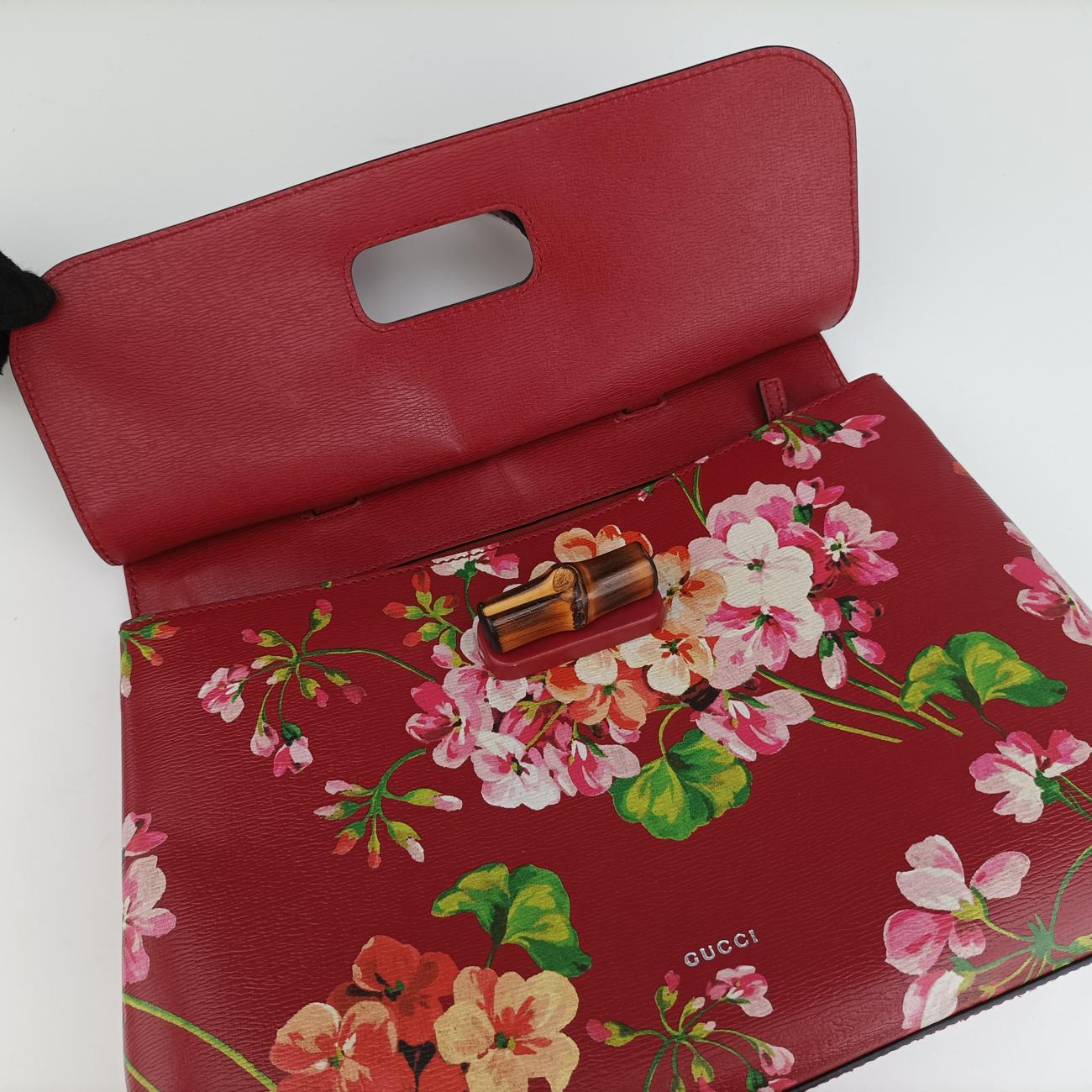 Secondhand Gucci Bamboo Daily Red×Multicolour Leather 392013 shoulderbag | stylenewstar