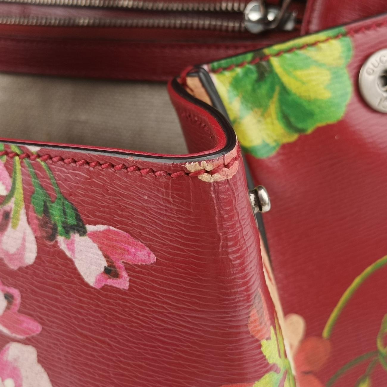 Secondhand Gucci Bamboo Daily Red×Multicolour Leather 392013 shoulderbag | stylenewstar