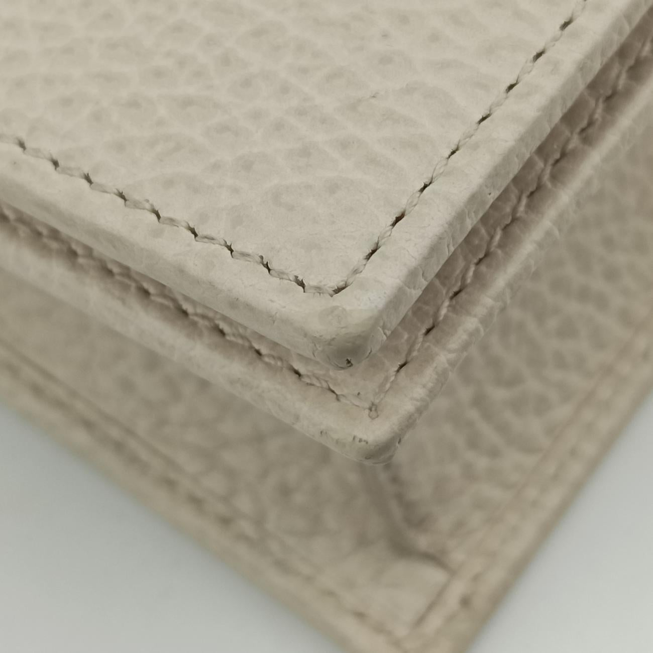 Pre-owned Gucci GG Marmont Bow White Leather 524293 shoulderbag | stylenewstar