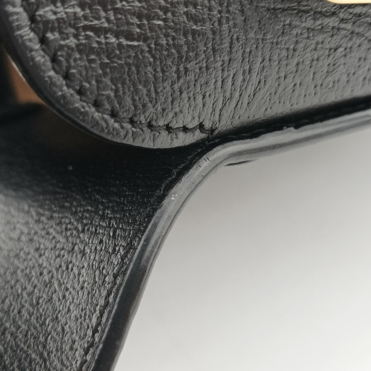 Pre-owned Gucci Horsebit 1955 Black Leather 732302 shoulderbag | stylenewstar