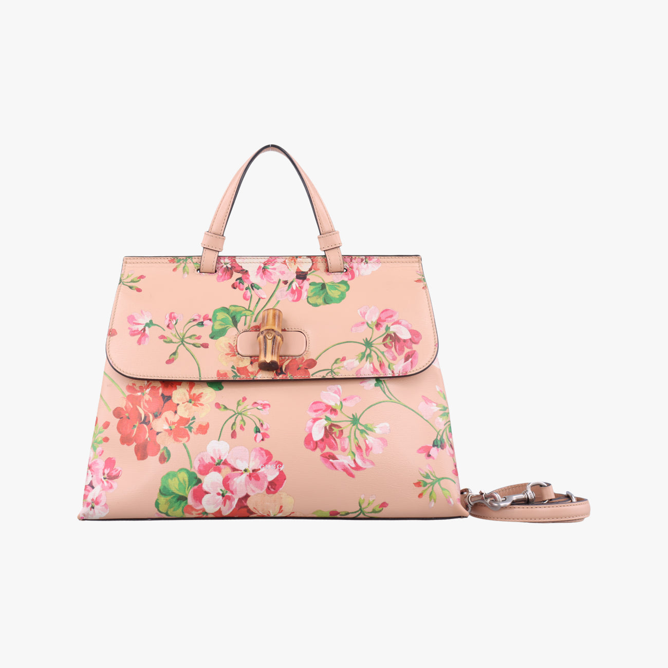 Pre-owned Gucci Bamboo Daily Beige×Multicolour Leather 392013 shoulderbag | stylenewstar