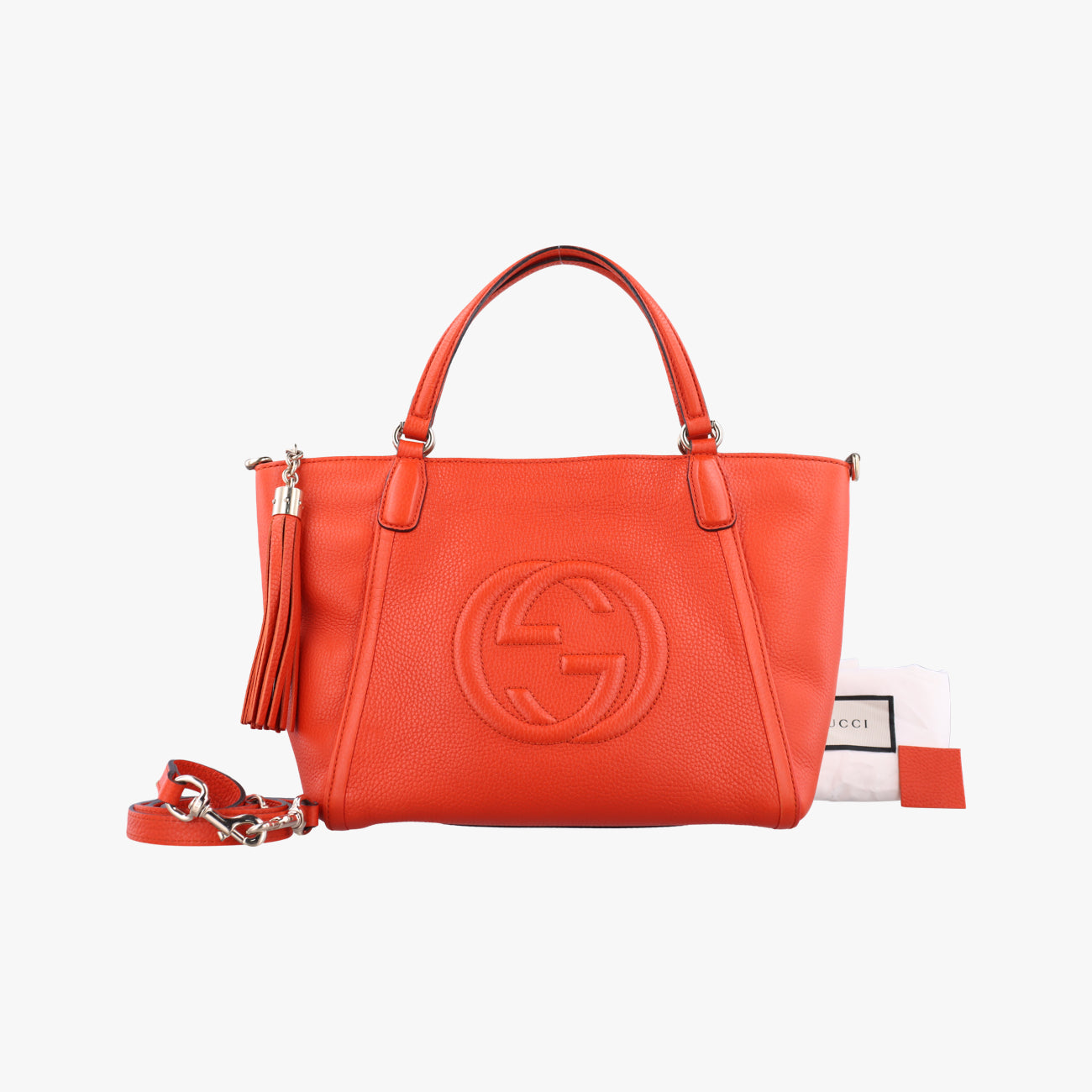 Pre-owned Gucci Soho Orange Leather 369176 shoulderbag | stylenewstar
