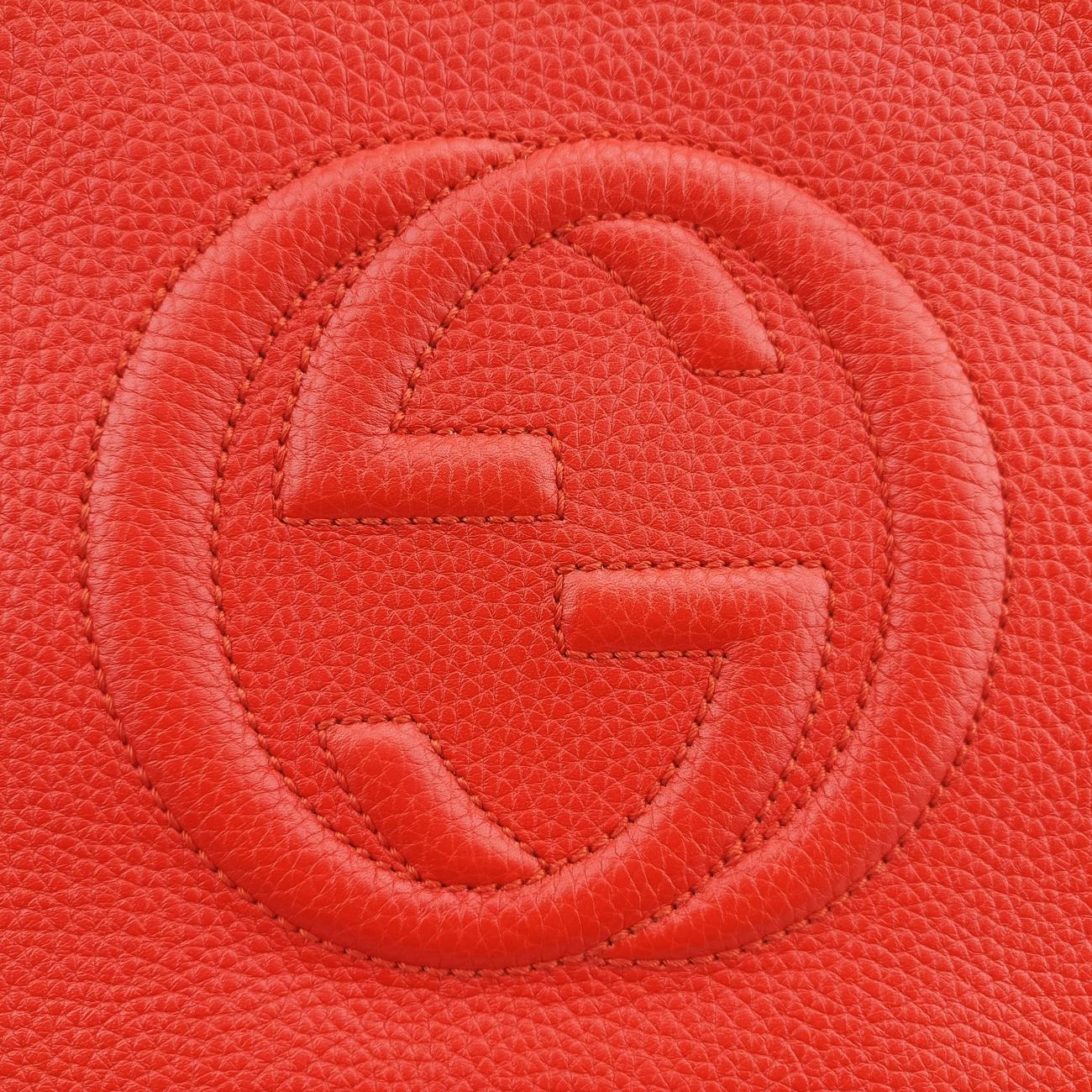 Pre-owned Gucci Soho Orange Leather 369176 shoulderbag | stylenewstar