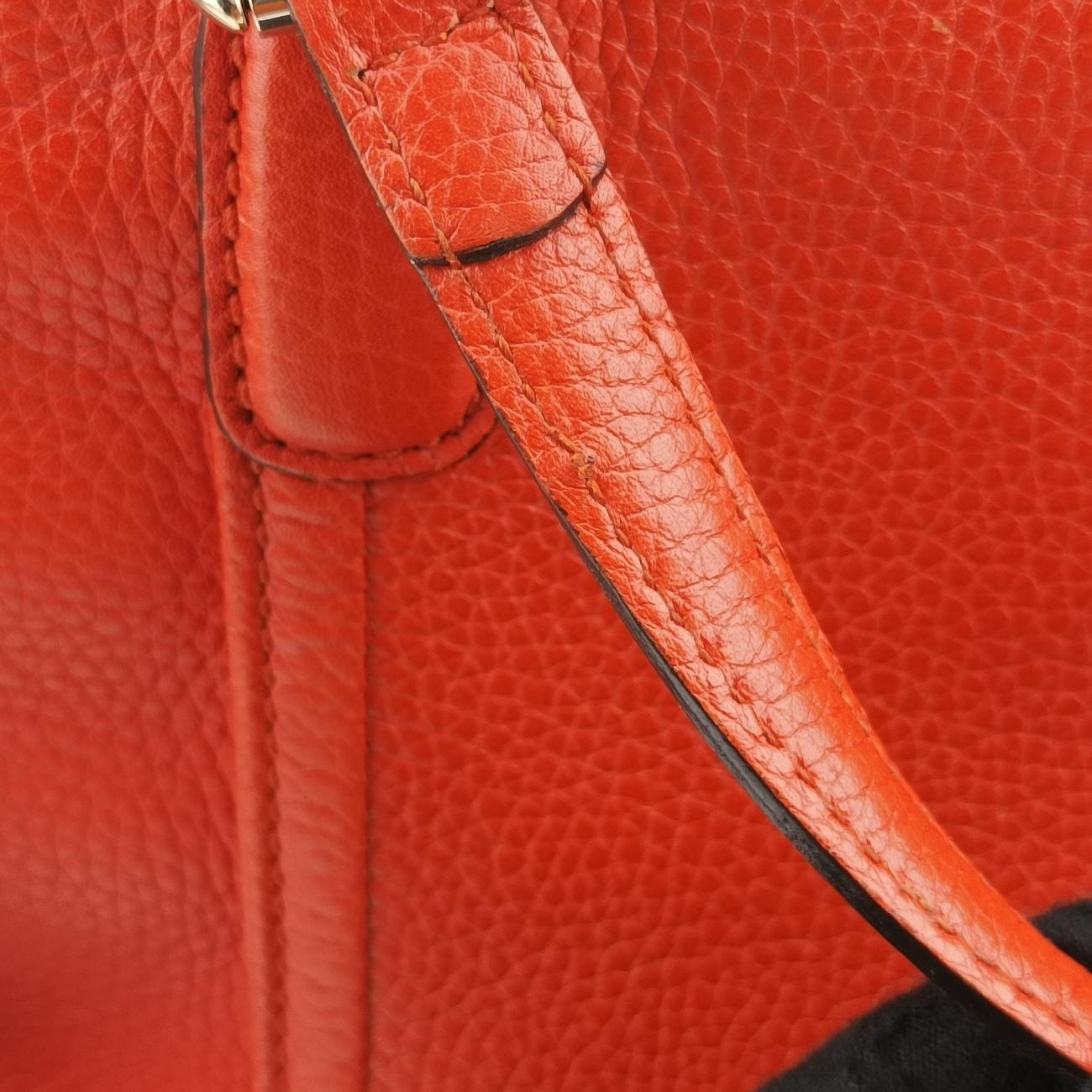 Pre-owned Gucci Soho Orange Leather 369176 shoulderbag | stylenewstar