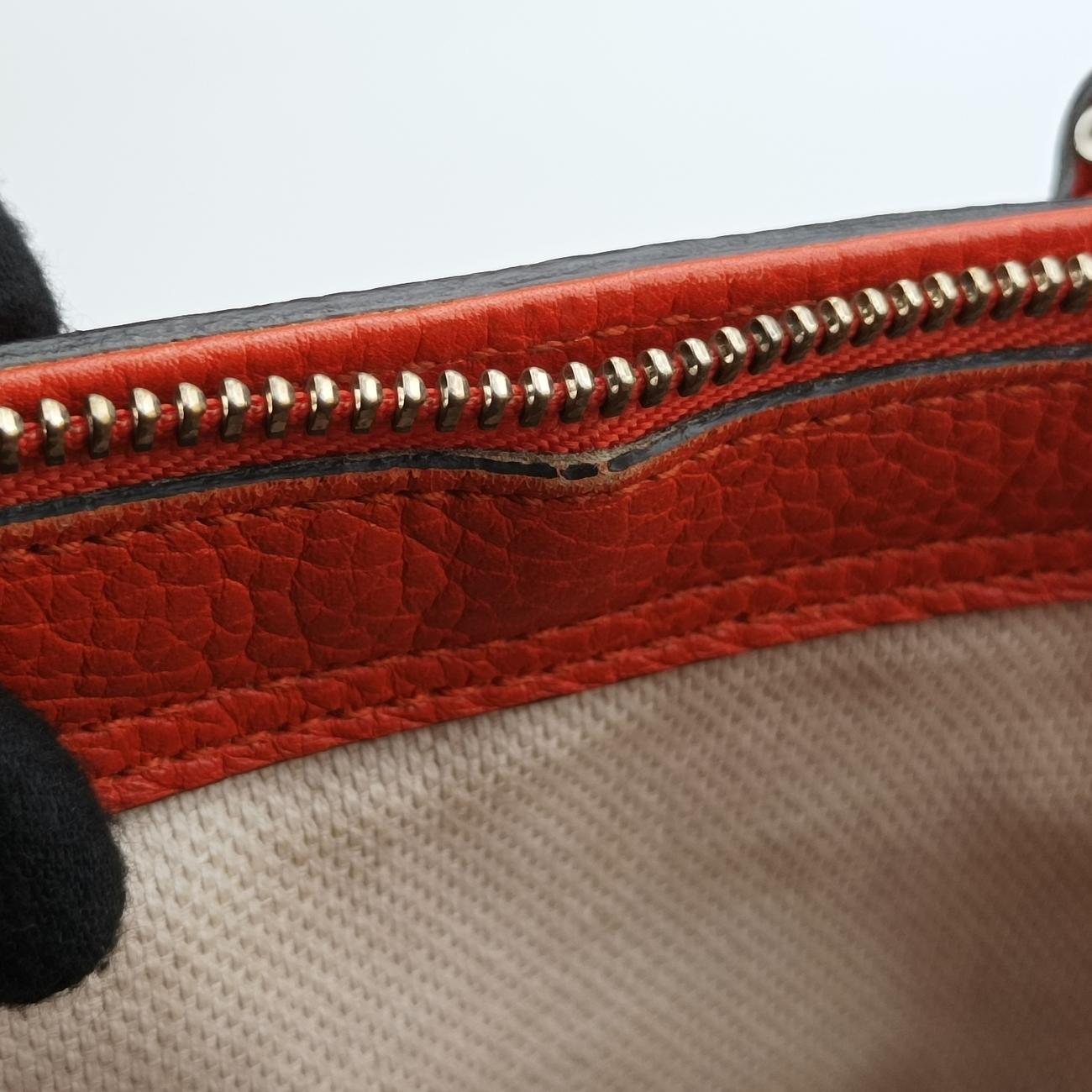 Pre-owned Gucci Soho Orange Leather 369176 shoulderbag | stylenewstar