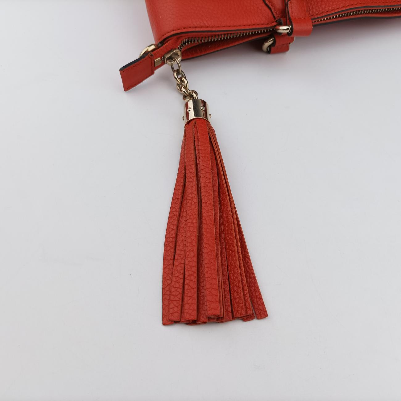 Pre-owned Gucci Soho Orange Leather 369176 shoulderbag | stylenewstar