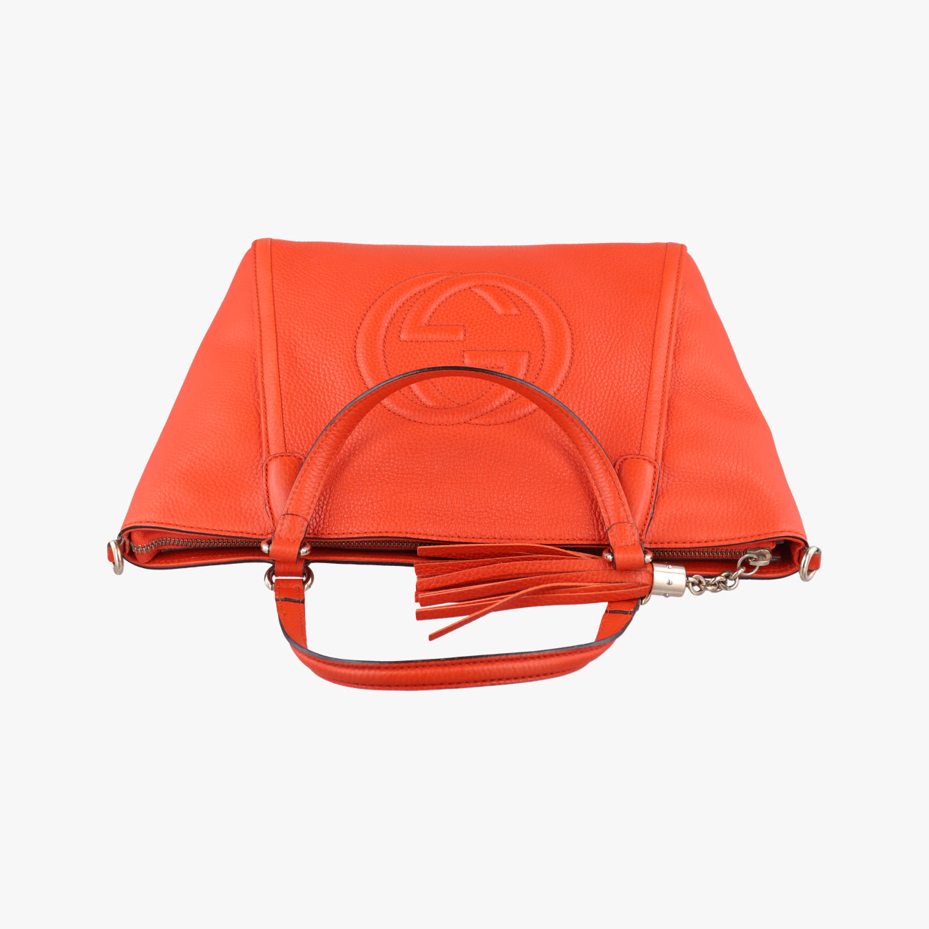 Pre-owned Gucci Soho Orange Leather 369176 shoulderbag | stylenewstar