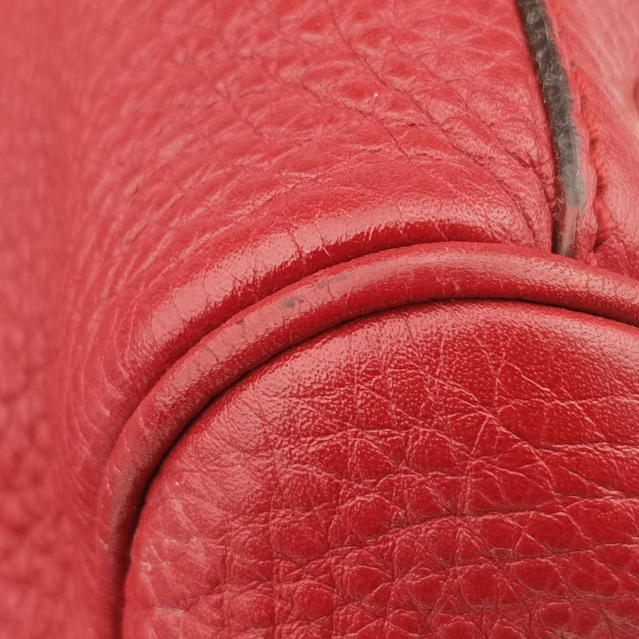 Pre-owned Gucci Bamboo Shopper Red Leather 323660 shoulderbag | stylenewstar