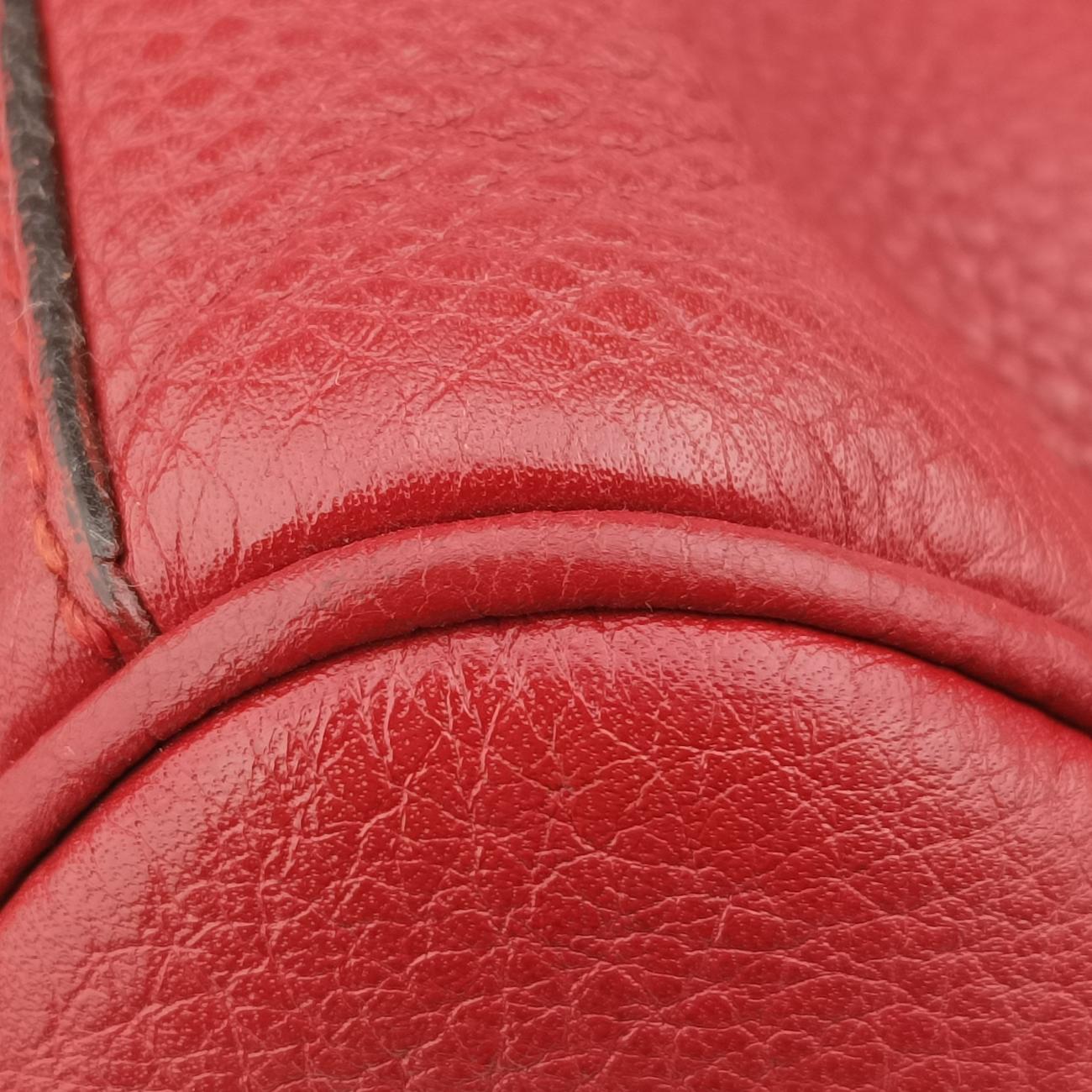 Pre-owned Gucci Bamboo Shopper Red Leather 323660 shoulderbag | stylenewstar