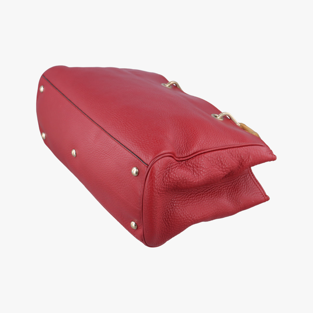 Pre-owned Gucci Bamboo Shopper Red Leather 323660 shoulderbag | stylenewstar