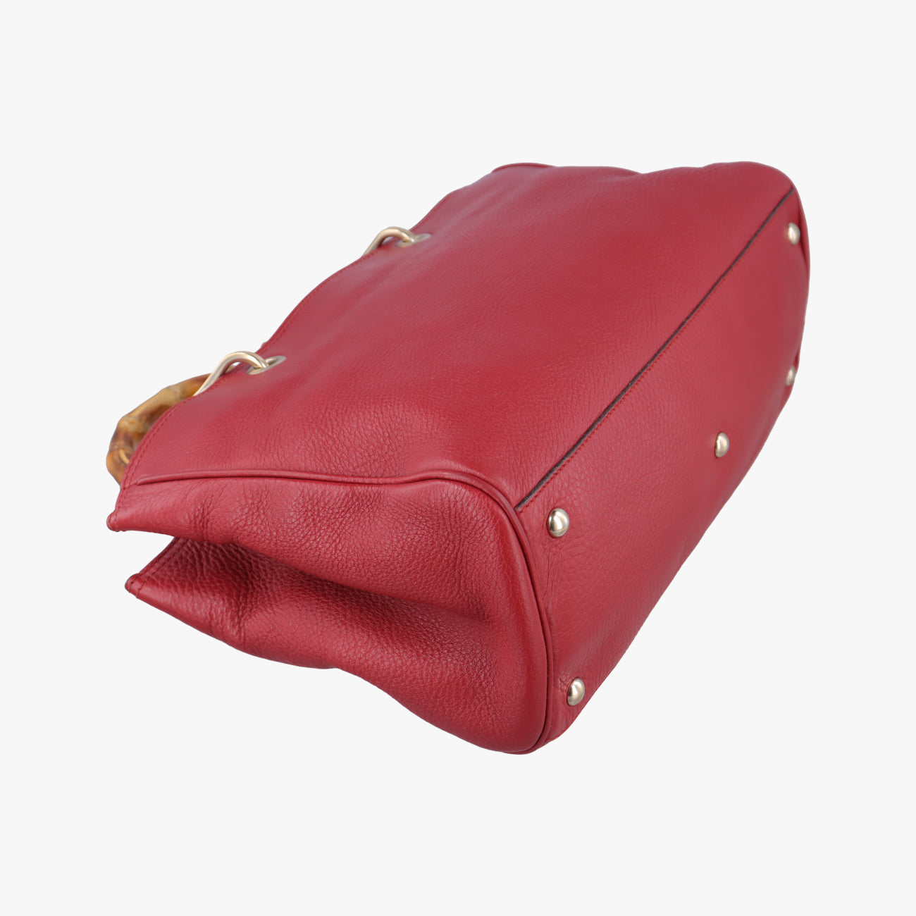 Pre-owned Gucci Bamboo Shopper Red Leather 323660 shoulderbag | stylenewstar