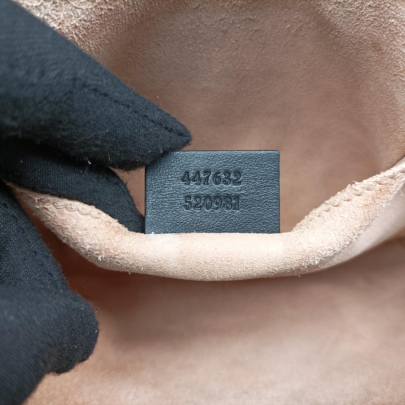 Pre-owned Gucci GG Marmont Black Leather 447632 shoulderbag | stylenewstar