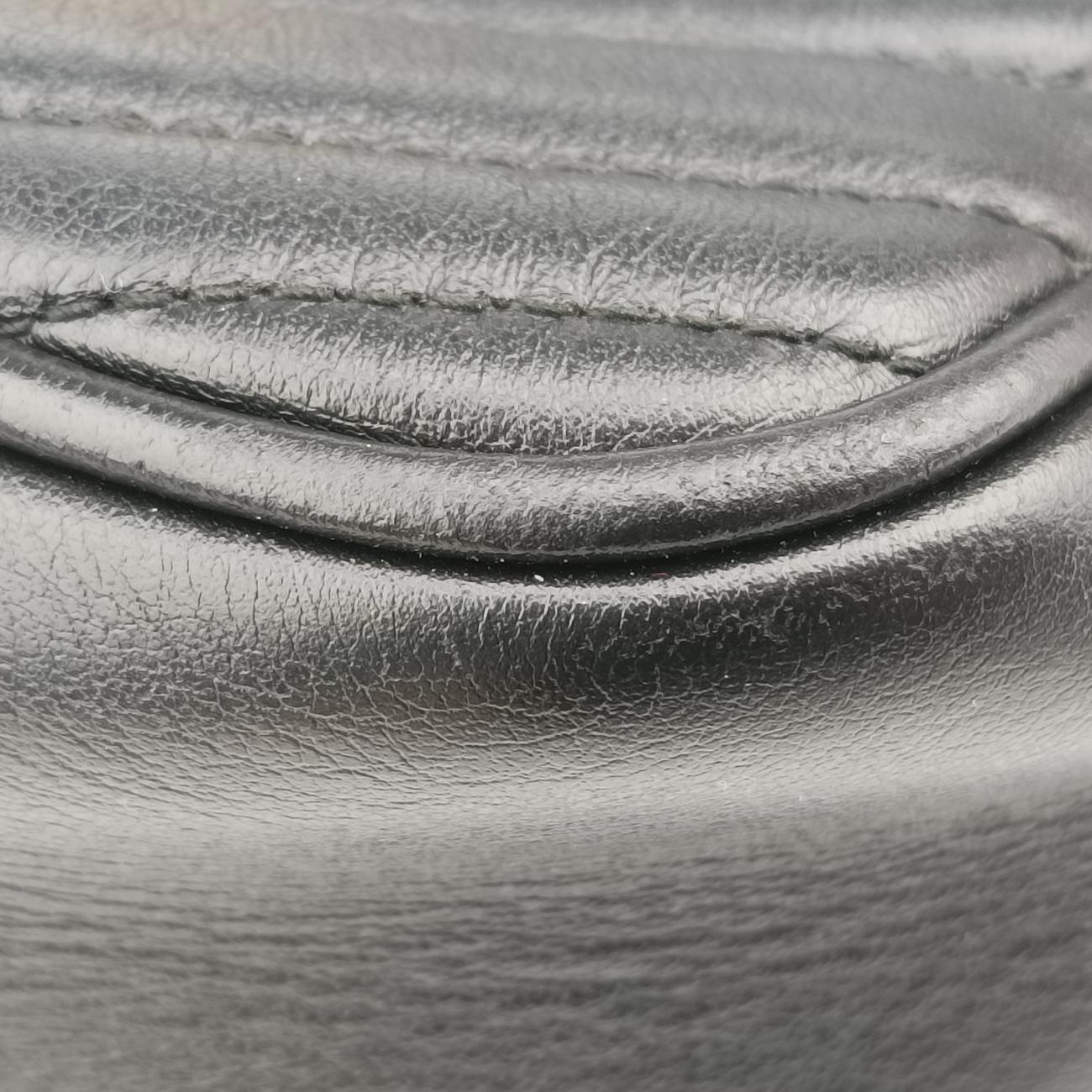 Pre-owned Gucci GG Marmont Black Leather 447632 shoulderbag | stylenewstar