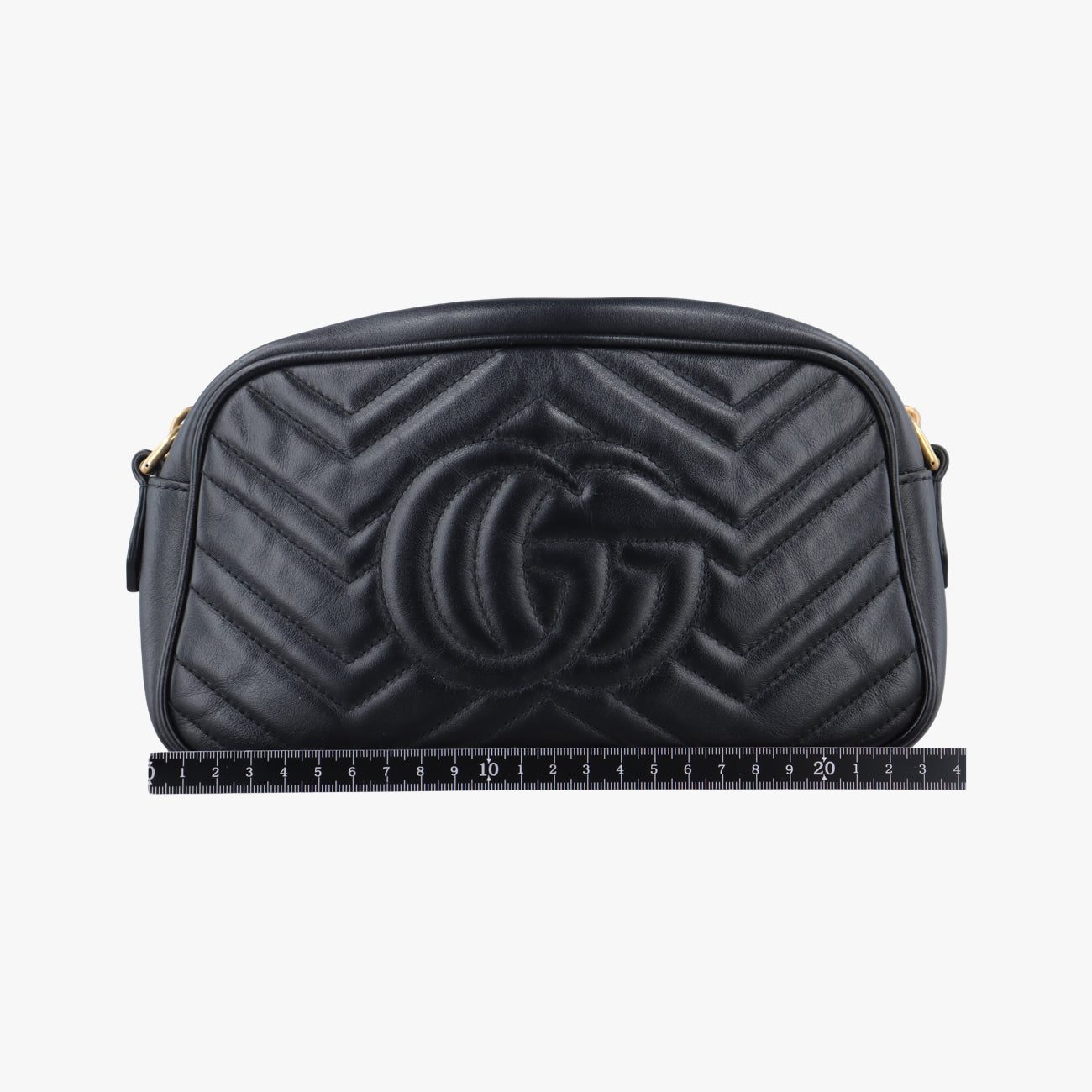 Pre-owned Gucci GG Marmont Black Leather 447632 shoulderbag | stylenewstar