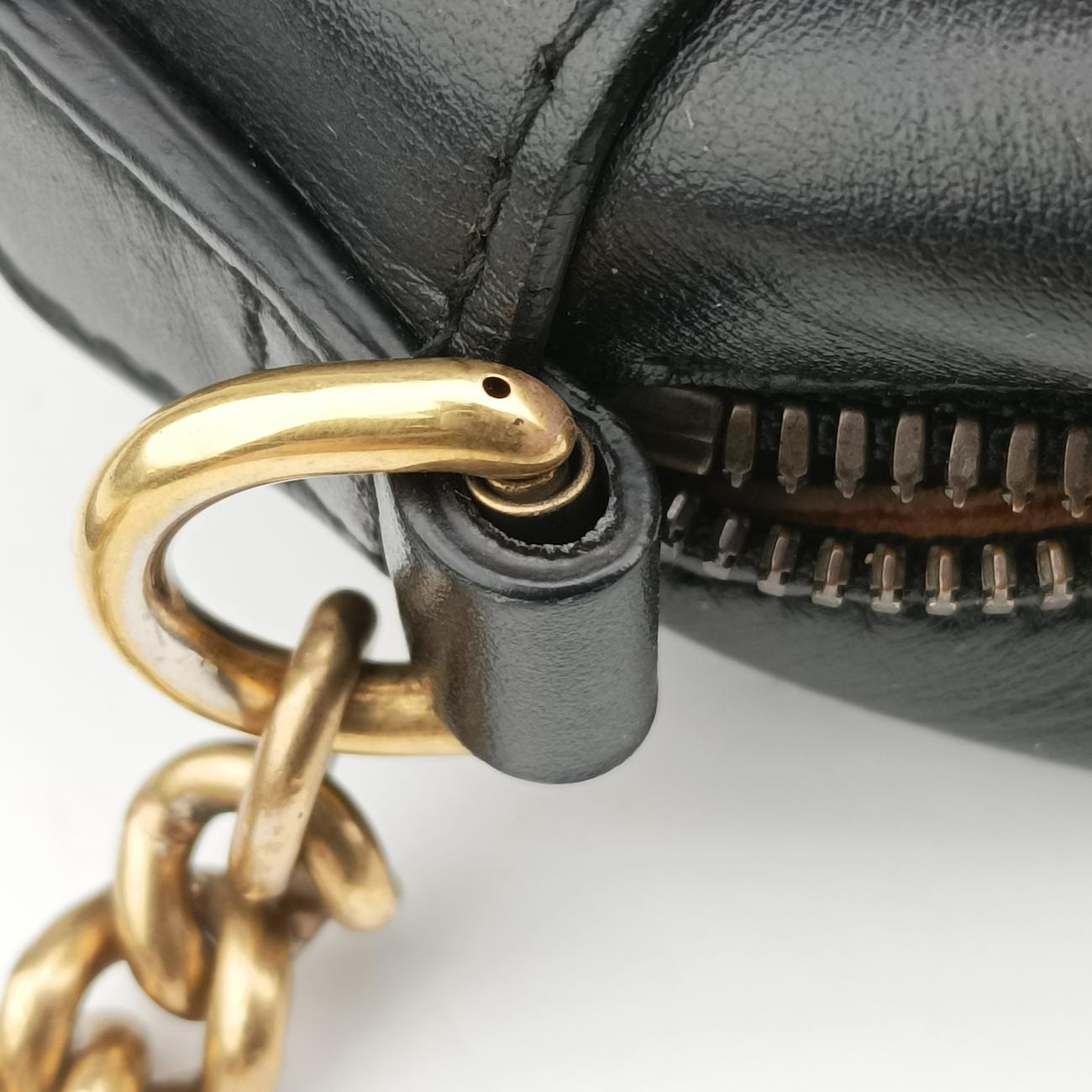 Pre-owned Gucci GG Marmont Black Leather 447632 shoulderbag | stylenewstar