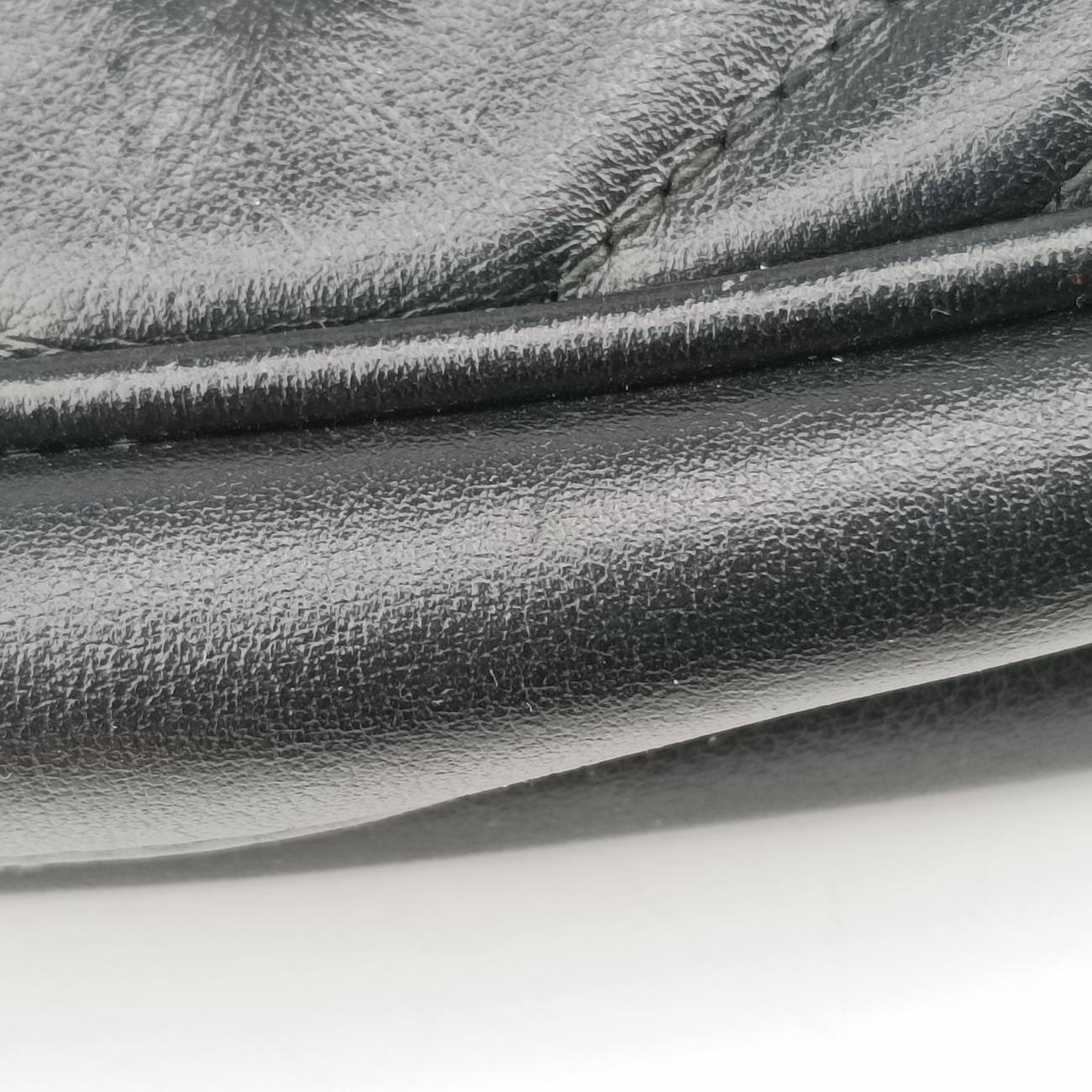 Pre-owned Gucci GG Marmont Black Leather 447632 shoulderbag | stylenewstar