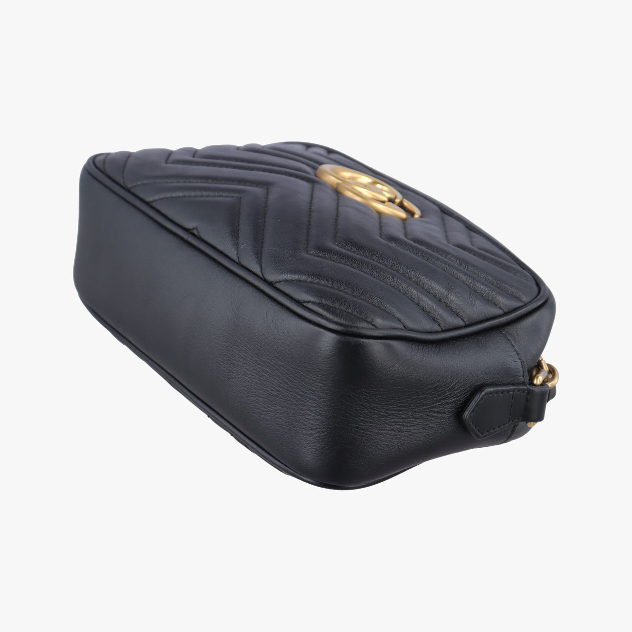 Pre-owned Gucci GG Marmont Black Leather 447632 shoulderbag | stylenewstar